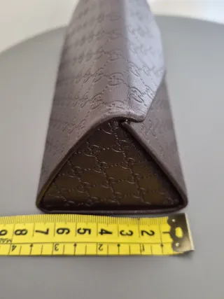 Funda gafas piel marrón Gucci
