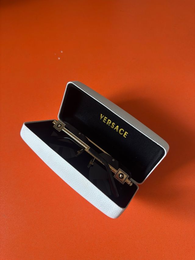 Versace Gafas Sol Dorado y Negro