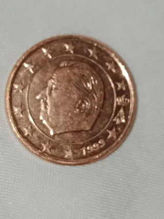 2 Monedas de  1 Céntimo 1999 España y Bélgica S/C.