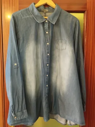 Camisa vaquera talla grande 54
