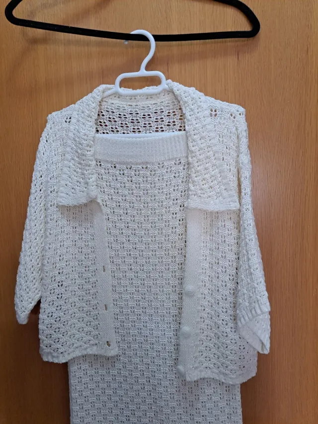 Conjunto de crochet blanco