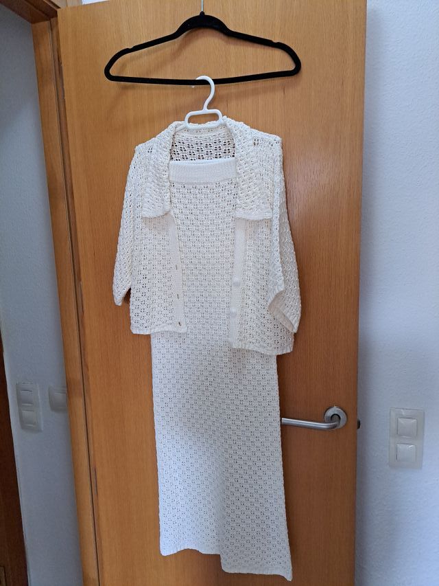 Conjunto de crochet blanco