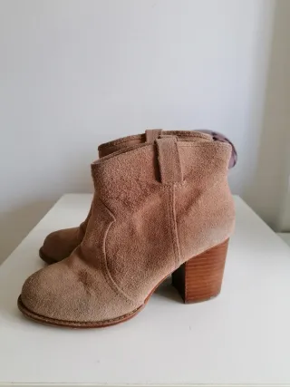 Botines ante beige T36