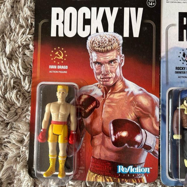 Lote 3 Figuras Rocky IV ReAction. Envío Incluido