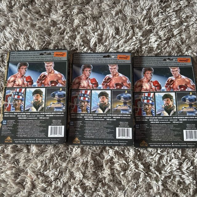 Lote 3 Figuras Rocky IV ReAction. Envío Incluido