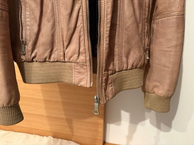 Chaqueta Zara Man Piel Marrón Talla M