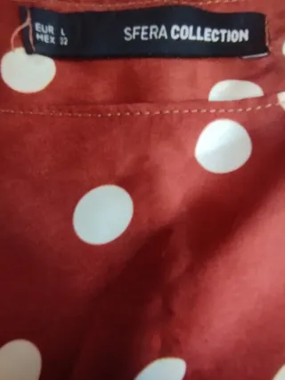 Blusa Sfera Lunares Manga Media Talla L