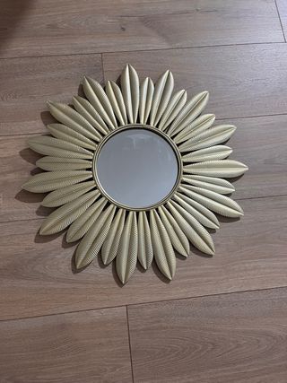 Specchio in Ottone a Forma di Sole 50 cm
