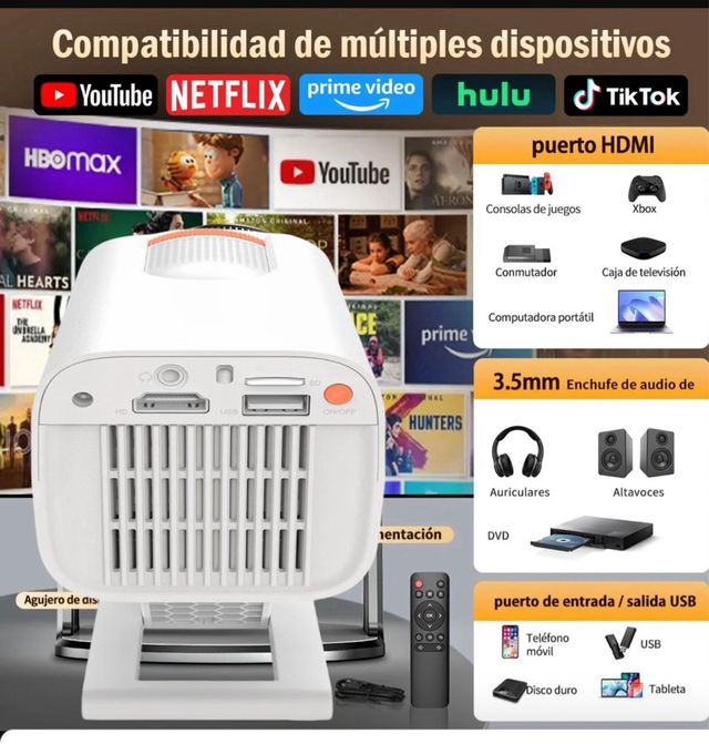 Proyector Portátil iSinbox Nuevo  Netflix...