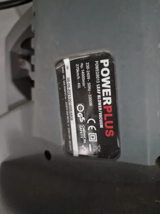 Soprador e aspirador de folhas Power Plus