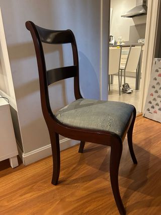 Mesa comedor caoba con 6 sillas