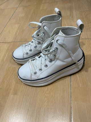 tipo converse blancas plataforma