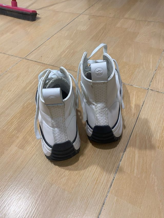 tipo converse blancas plataforma