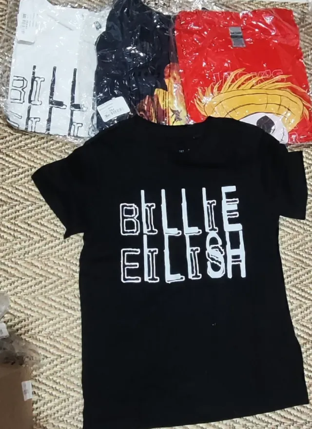 Lote 4 Camisetas Cortas Estampadas