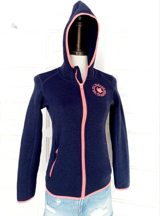 Giubbotto in pile con cappuccio