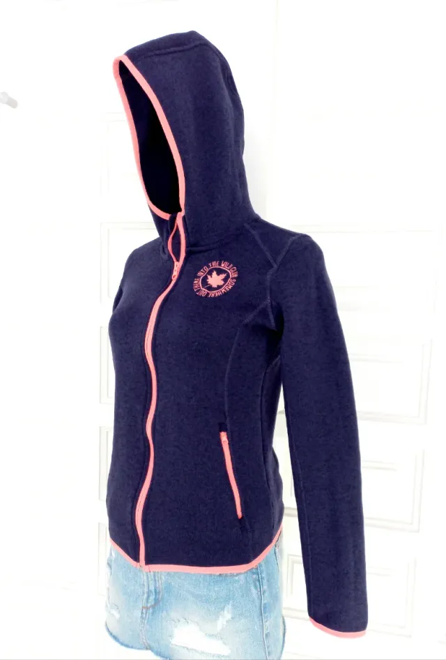 Giubbotto in pile con cappuccio