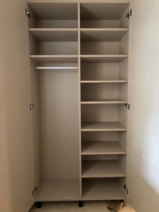 Armario modular madera beige