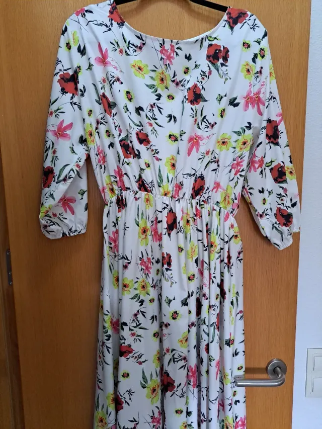 Vestido largo estampado floral
