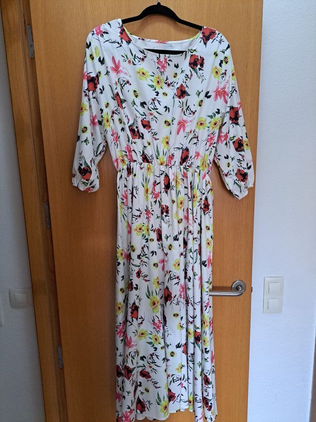 Vestido largo estampado floral