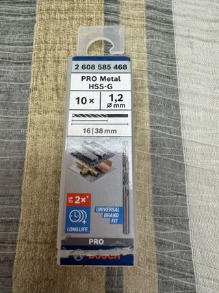 7 Brocas Metal Bosch HSS-G 1,2 mm