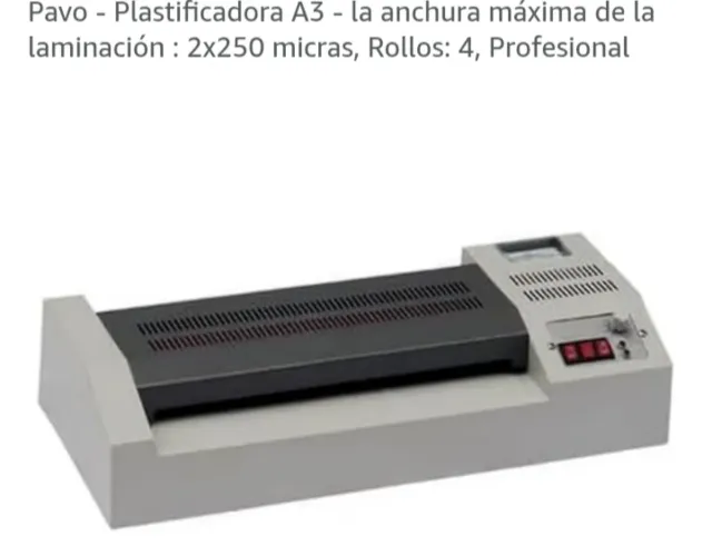 Plastificatrice Pavo A3 2x250 micron