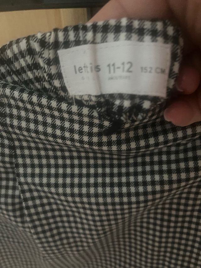 Falda pantalón cuadros Lefties 11-12 años