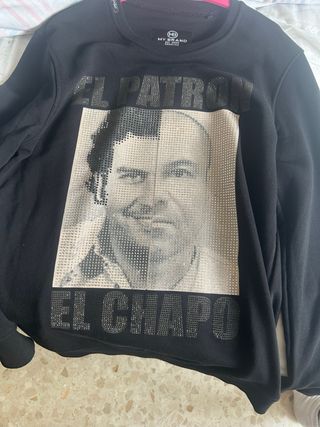 Sudadera MY BRAND Negra con Estampado precio negoc