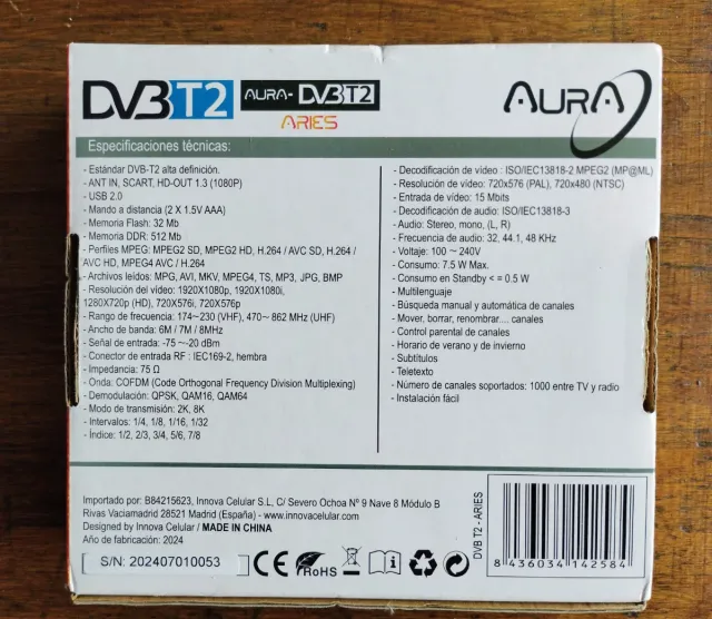 TDT Aura Aries DVB-T2 HD