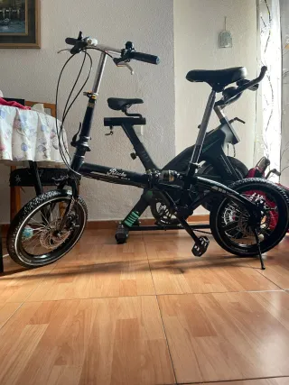 Bicicleta Plegable Negra Riscko