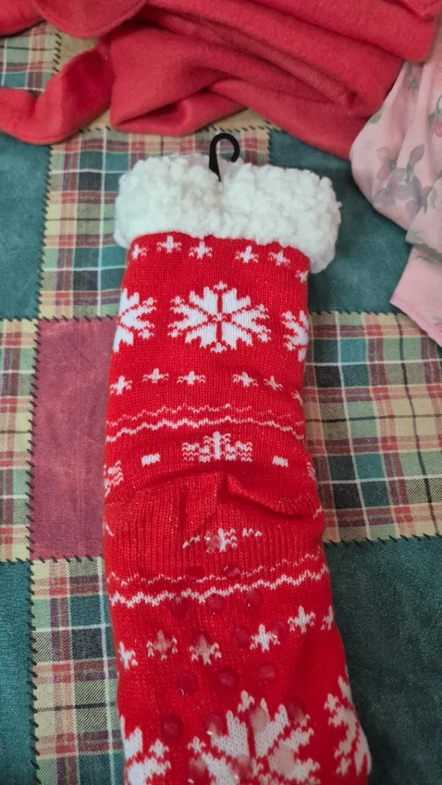 Calzini invernali con fiocchi di neve