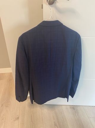 Traje Mango Man cuadros azul marino