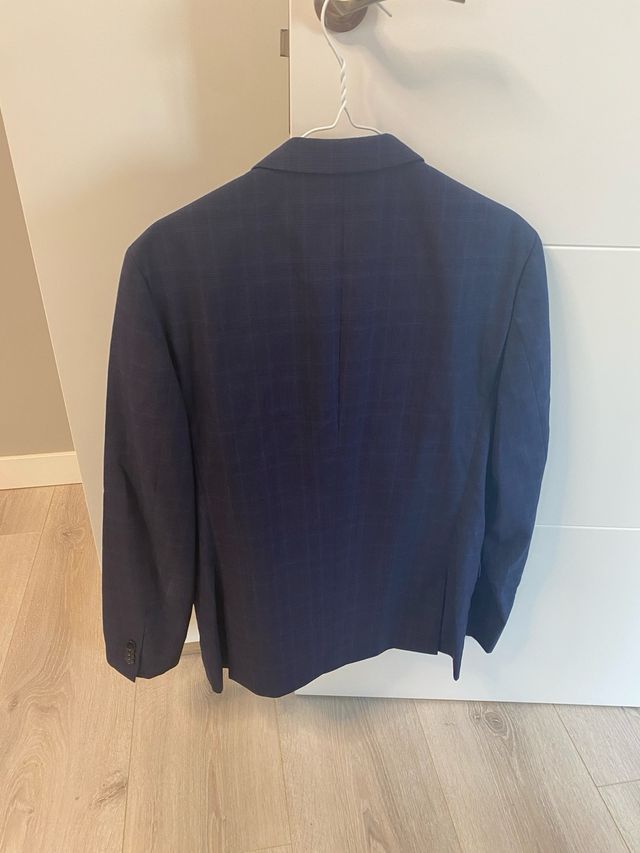 Traje Mango Man cuadros azul marino