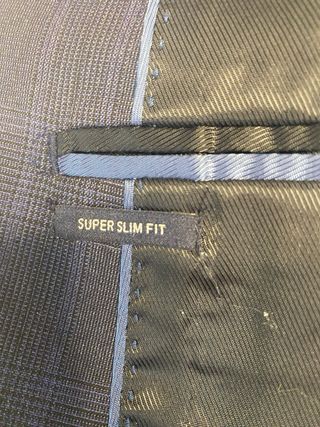 Traje Mango Man cuadros azul marino