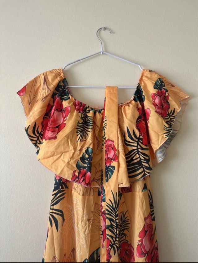 Vestido largo estampado floral