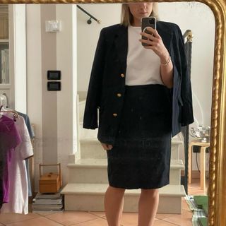 Tailleur blu sartoriale Made in Italy