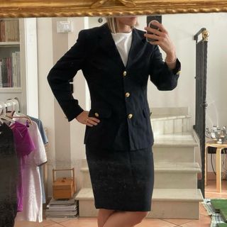 Tailleur blu sartoriale Made in Italy