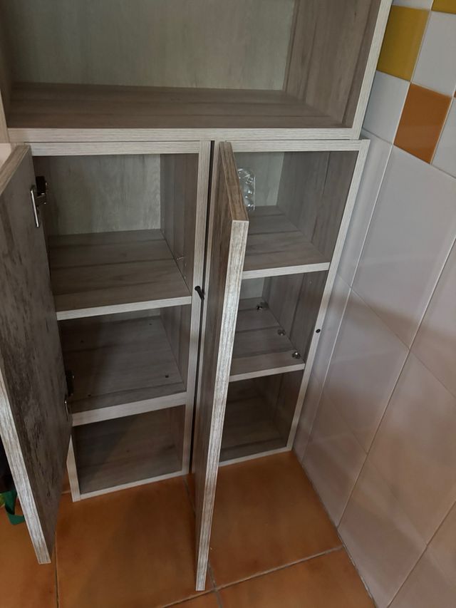 Mueble Comedor/Cocina Madera y Cristal