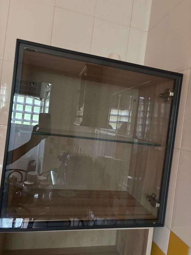 Mueble Comedor/Cocina Madera y Cristal