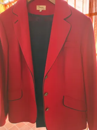Traje de chaqueta Trandus rojo Talla M