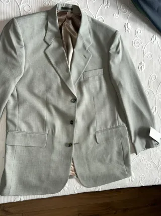 Chaqueta de traje verde/grisáceo. Sin estrenar