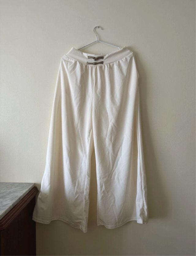 Pantalón ancho blanco