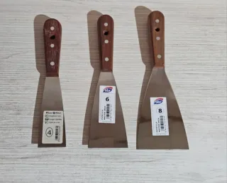 Lote 3 Espátulas Inox Mango Madera
