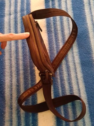 Bolso bandolera Pradens de cuero marrón