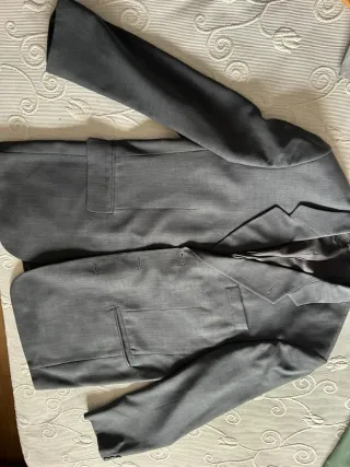 Chaqueta de traje gris azulado
