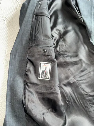 Chaqueta de traje gris azulado