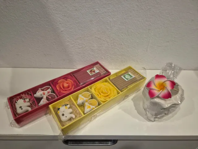 Set 4 Elefanti Ceramica Decorativi