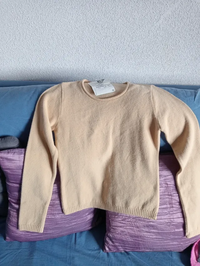 Jersey beige manga larga