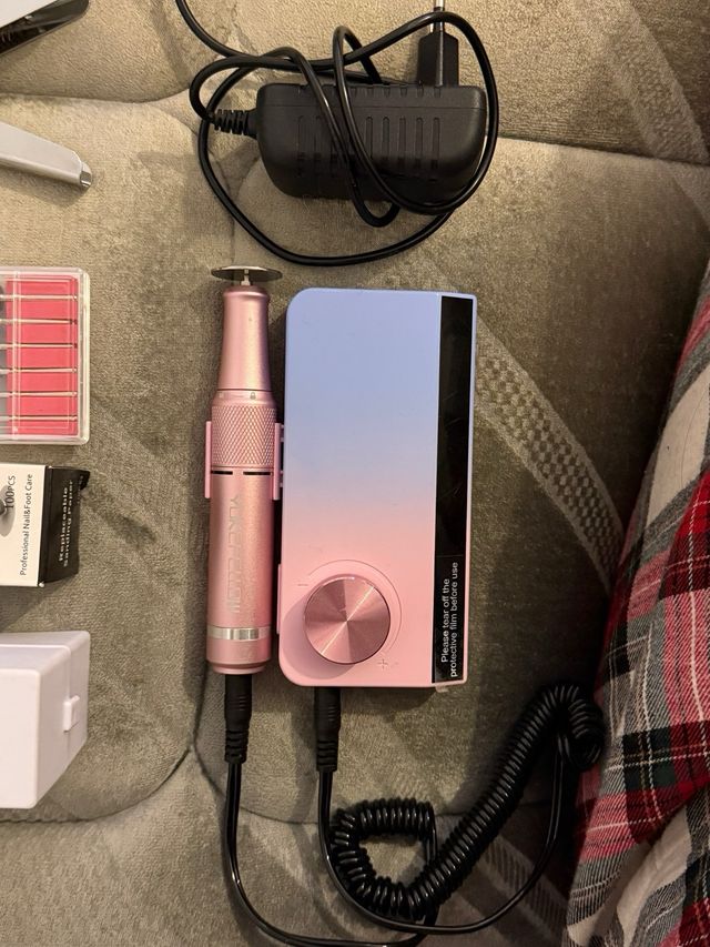 YOKEFELLOW Taladro Manicura Eléctrico Rosa/Azul