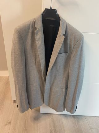 Blazer Zara Gris Hombre