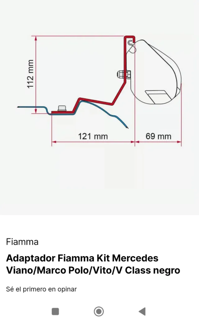Adaptador Fiamma f35  Kit Mercedes Viano/Vito